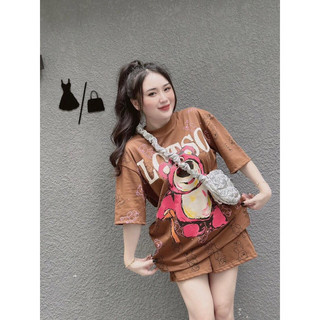 ( SẴN HCM ) SET ĐÙI S/C GẤU DÂU 🐻🍓
