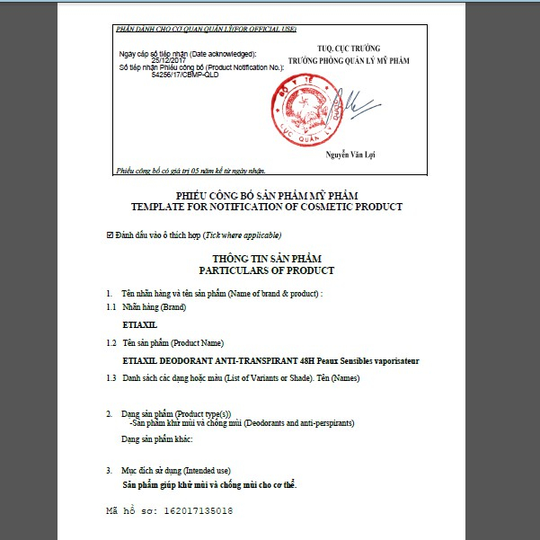 Lăn khử mùi Etiaxil khử mùi tới 72h 15ml