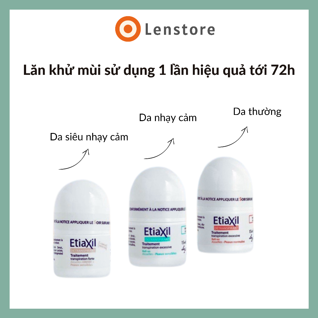 Lăn khử mùi Etiaxil khử mùi tới 72h 15ml