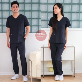 Bộ Scrubs Cao Cấp, Bộ Cổ Tim Bác Sĩ Phòng Mổ, Đồng Phục Spa, Phòng Khám, Điều Dưỡng, Đồ Phẫu Thuật - VERA UNIFORM