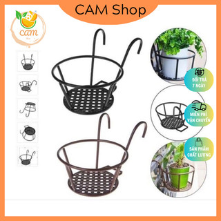 Giỏ treo giá treo ban công, giỏ sắt treo hoa cây cảnh sơn tĩnh điện loại 1