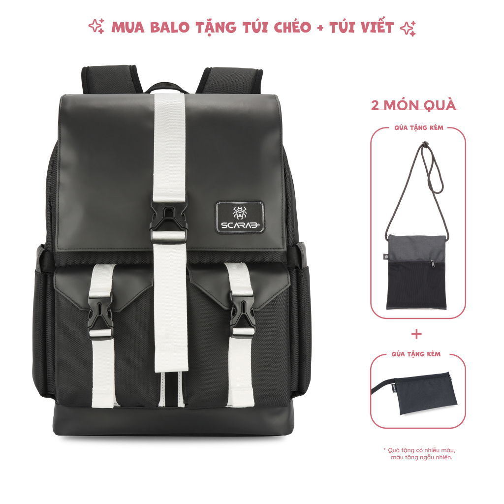 Scarab Sturdy Backpack Unisex - Balo Size Lớn, Đi Học Đi Chơi Đựng Vừa Laptop 15,6inch Gaming