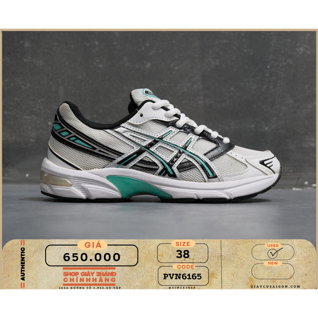 Giày 2hand ASICS Gel-1130 White Black Teal  1201A531-101 - 6165