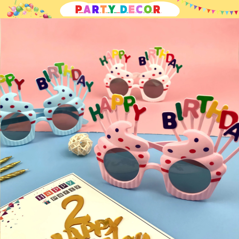 Kính Mắt Happy Birthday, Kính Sinh Nhật,Trang Trí Bánh Sinh Nhật,..