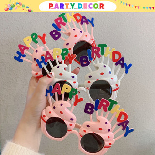 Kính mắt happy birthday, kính sinh nhật,trang trí bánh sinh nhật,..