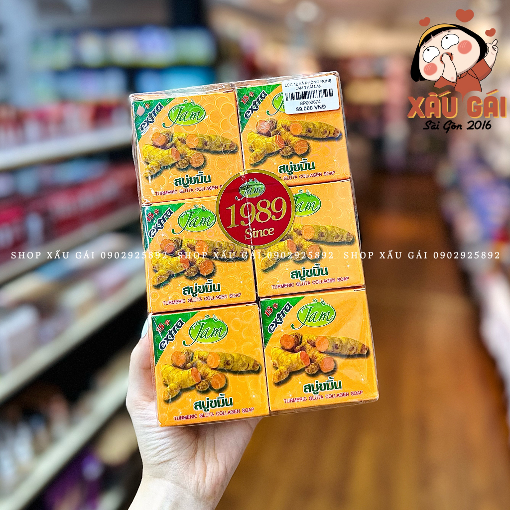 [Lẻ 1 cục] Xà Phòng Nghệ JAM Thái Lan