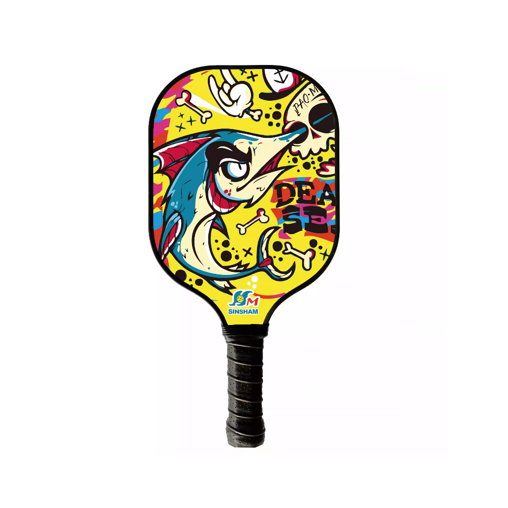 Vợt PickleBall màu vàng hình hoạt hình Sinsham