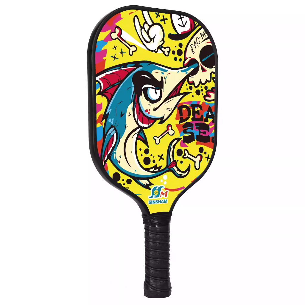 Vợt PickleBall màu vàng hình hoạt hình Sinsham