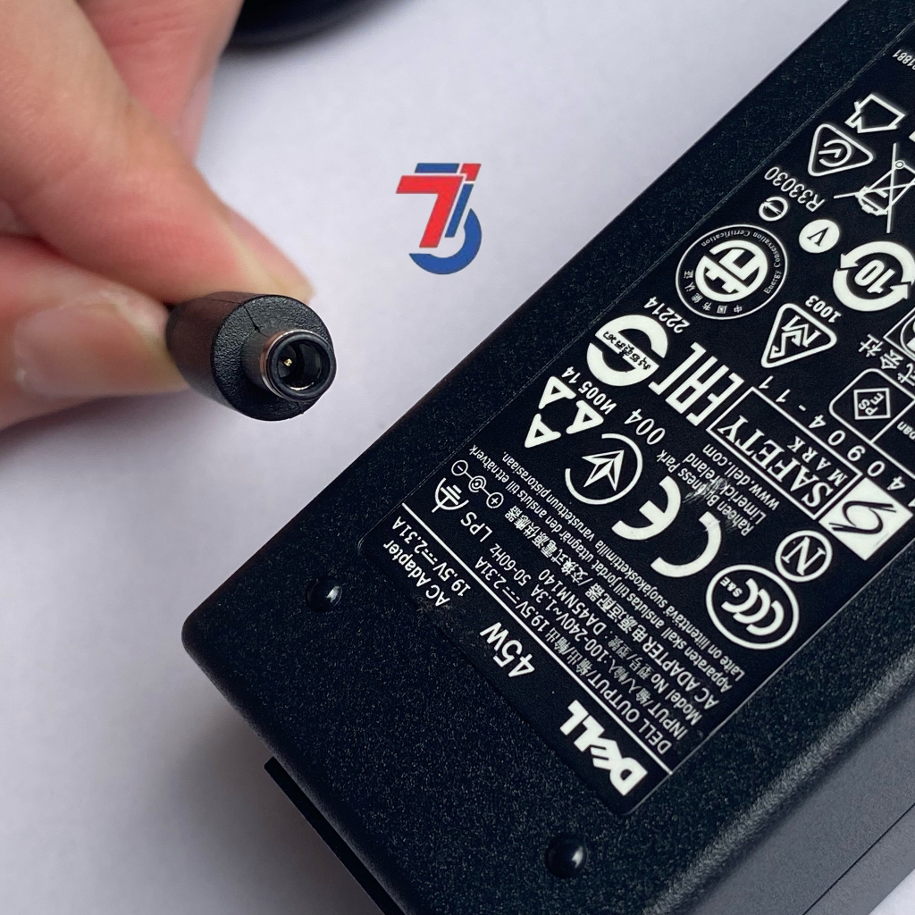 Sạc Laptop DELL 19,5V-2.31A  Chân Kim Nhỏ 4.5*3.0mm loại tốt bảo hành 12 tháng - Adapter Dell