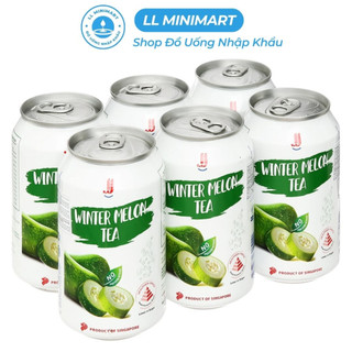 Lốc 6 lon trà bí đao winter melon jj 300ml/lon