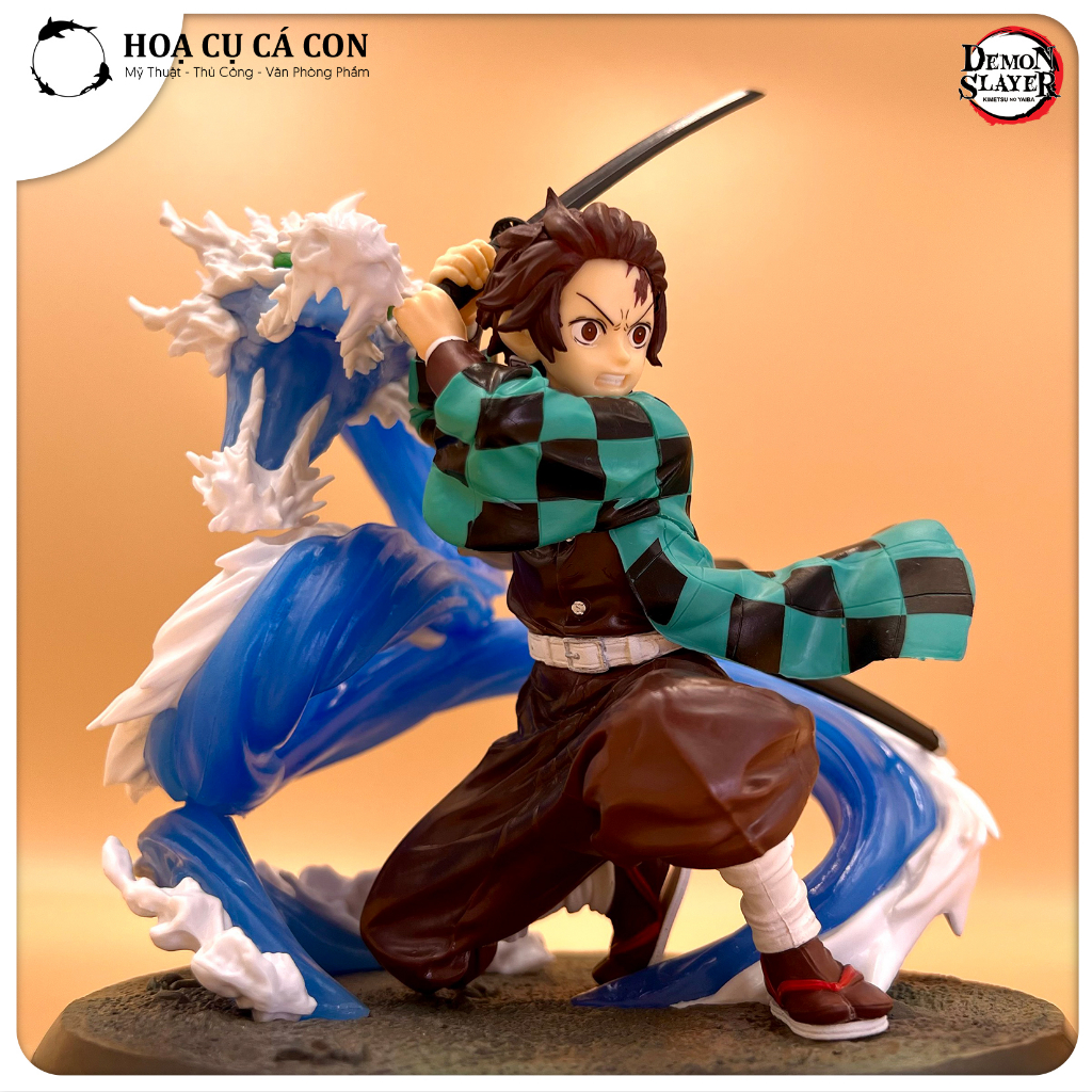 [ Mô hình giá tốt ] Mô hình Tanjiro rồng nước - full box màu - Mô hình thanh gươm diệt quỷ - Figure 