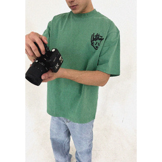 TEE BOY xanh - ÁO THUN vải dày CHUỘT TRẮNG