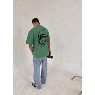 TEE BOY xanh - ÁO THUN vải dày CHUỘT TRẮNG