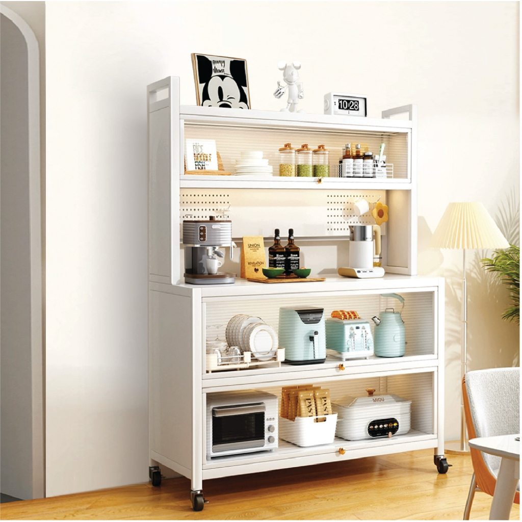 Kệ Tủ Bếp RIKA KDN88 Plus, Kệ Tủ Đa Năng Chất Thép Carbo Có Ngăn Tủ Đựng Đồ Dùng Nhà Bếp [Hàng Nhập Khẩu Chính Hãng]. | BigBuy360 - bigbuy360.vn