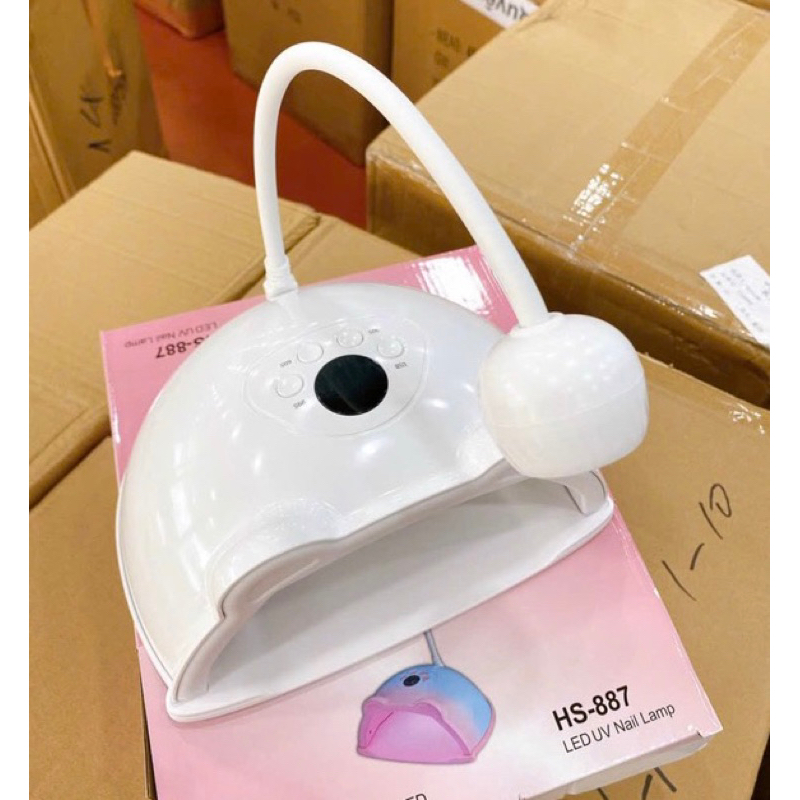 Máy hơ móng 2 trong 1 48w, máy hơ gel 2 chế độ 2in1 tai mèo có đèn hơ mini tùy chỉnh xoay 360