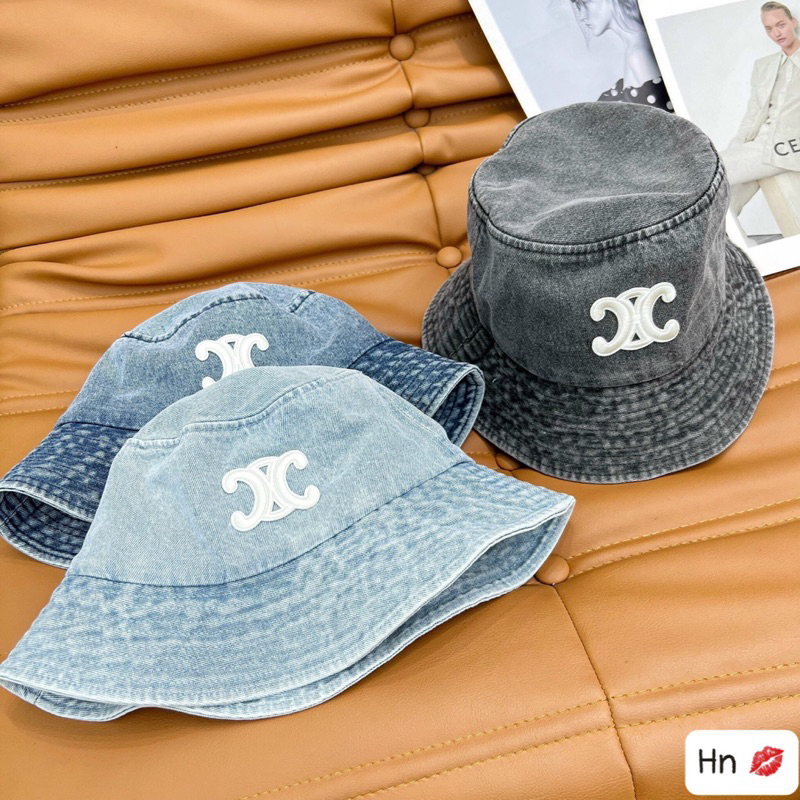 Set mũ bucket + mũ lưỡi trai, chất vải bò mềm, hàng qc