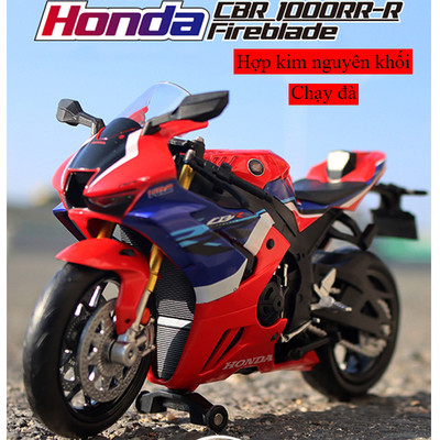 Mô hình xe mô tô Honda CBR-1000RR KAVY bằng hợp kim nguyên khối, chạy đà, tỷ lệ 1:12