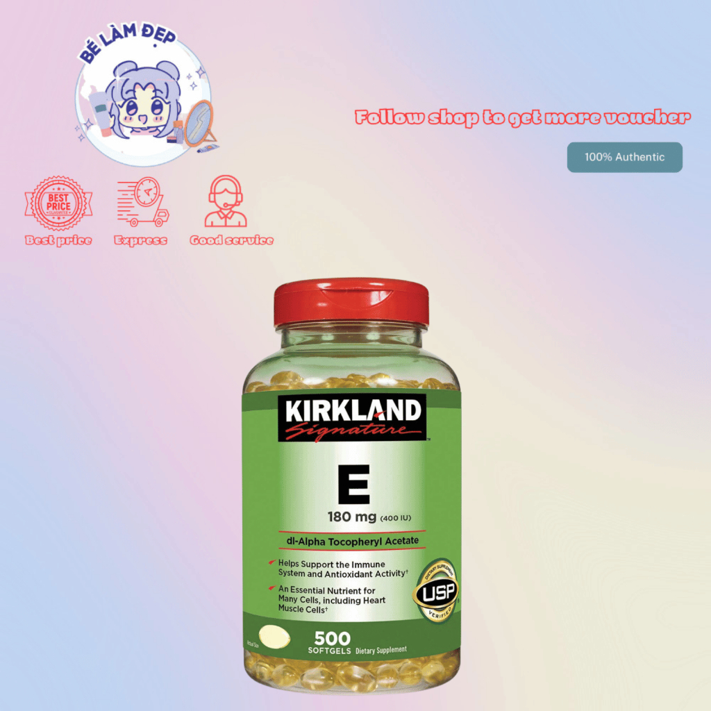 Viên Uống Bổ Sung Kirkland Signature Vitamin E (180mg) - 500 Viên
