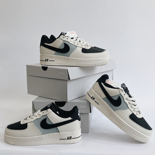 JDK STORE_Giày Sneaker Nik AF1 Custom White Black Blue (Mũi Đen)