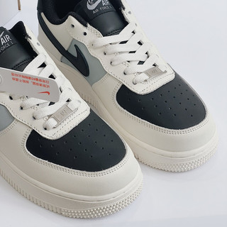 JDK STORE_Giày Sneaker Nik AF1 Custom White Black Blue (Mũi Đen)