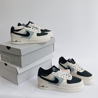 JDK STORE_Giày Sneaker Nik AF1 Custom White Black Blue (Mũi Đen)