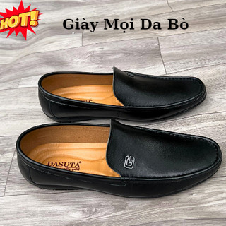 Giày lười da bò nam cao cấp, giày mọi da chuẩn kiểu dáng sang trọng quý ông