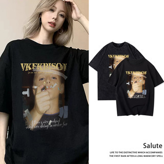 Salute áo thun ngầu nữ unisex form rộng đen tee local brand vintage cá tính đường phố