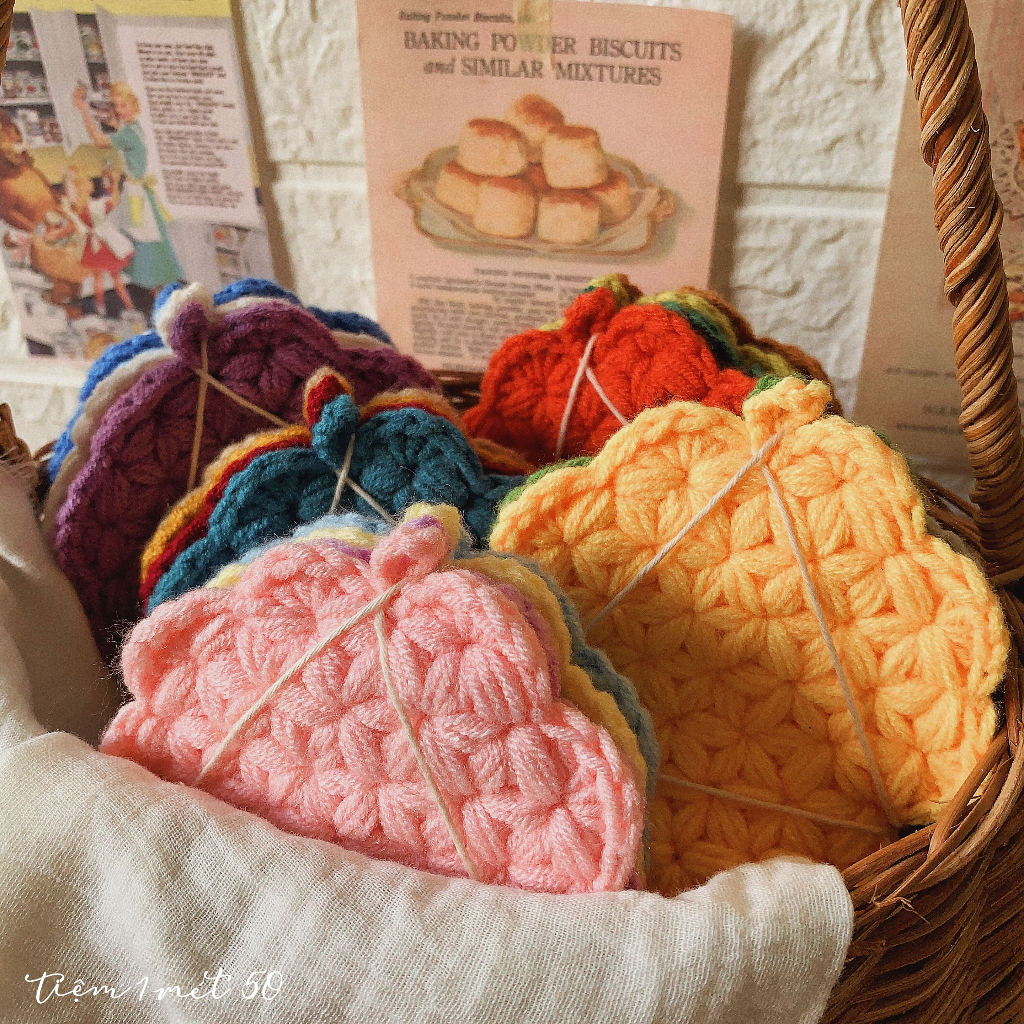 Lót ly móc len Tứ Sắc