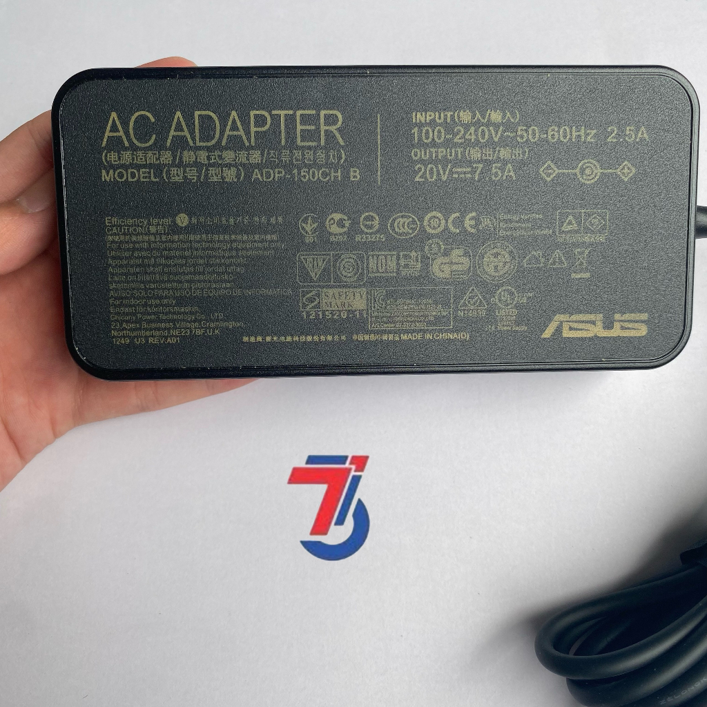 Sạc laptop ASUS 19,5V-7.5A 150W Chân Cắm 6.0*3.7mm Loại Tốt Bảo Hành 12 Tháng