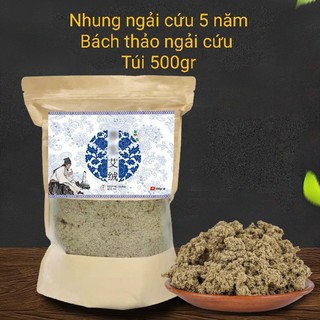 Ngải nhung ép khô dùng cho máy xông ngải , dụng cụ hơ ngải cứu /túi 500gr