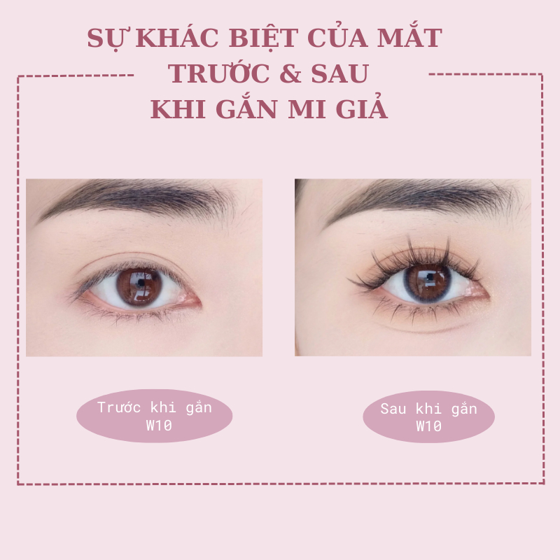 Mi Giả Tách Sợi, Mi nối, Mi Chùm Phong Cách Chữ A, Chữ V, Tự Nhiên Tự Nối Tại Nhà 3Dòng mã W10