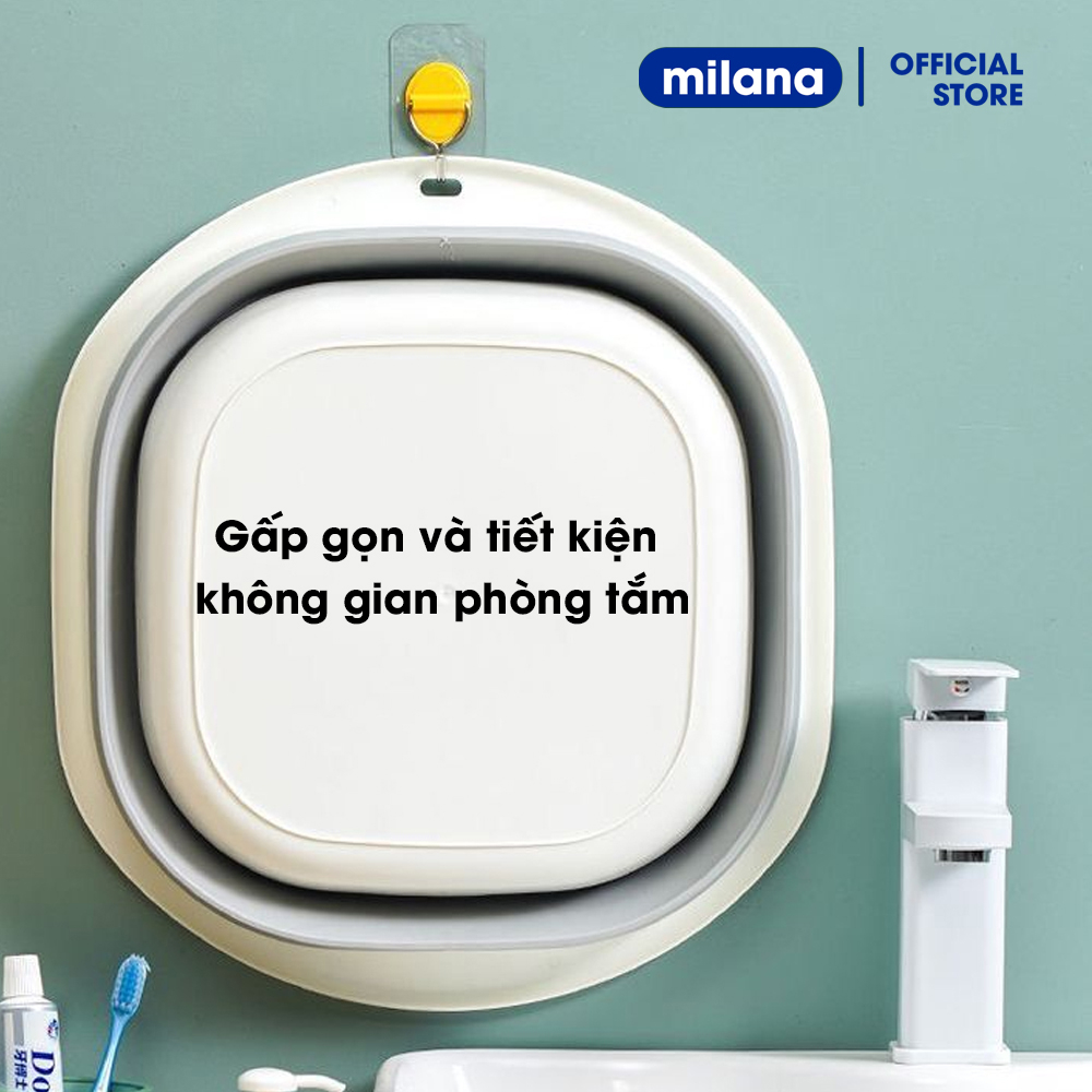 Chậu gấp gọn đa năng, Thau rửa mặt gấp gọn cho bé