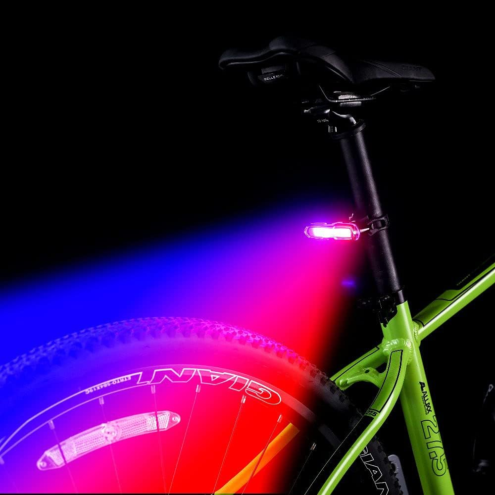 Đèn hậu xe đạp Kiotool Chớp nháy nhiều màu - Đèn hậu cảnh sát