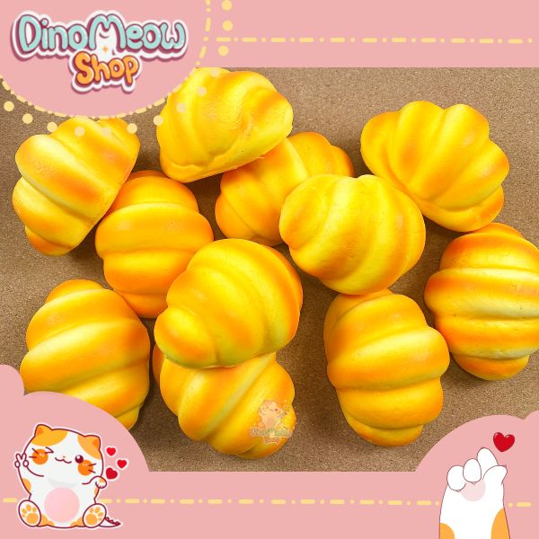 Squishy cỡ vừa - bánh sò/ bánh sừng bò mềm, đế nam châm