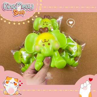 Squishy cỡ trung - Voi táo xanh đáng yêu, mềm, chậm tăng