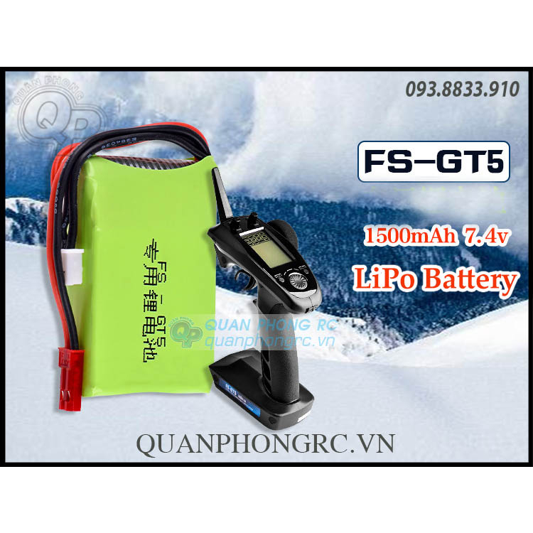 in TX 1500mAh 2S 8C 7.4V LiPo Battery For Flysky FS-GT5 Microzone Dumbo Transmitter JST Plug