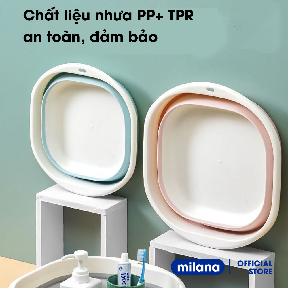 Chậu gấp gọn đa năng, Thau rửa mặt gấp gọn cho bé