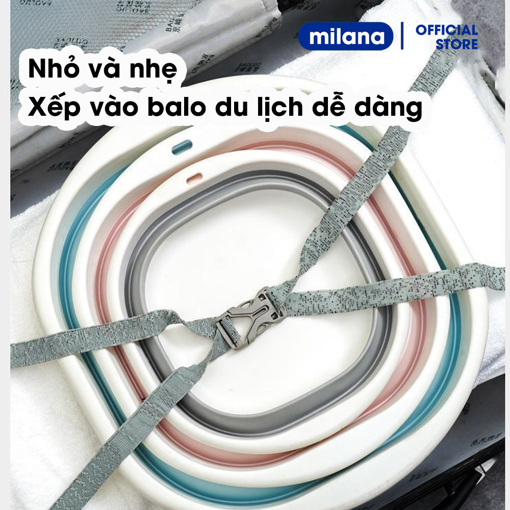 Chậu gấp gọn đa năng, Thau rửa mặt gấp gọn cho bé