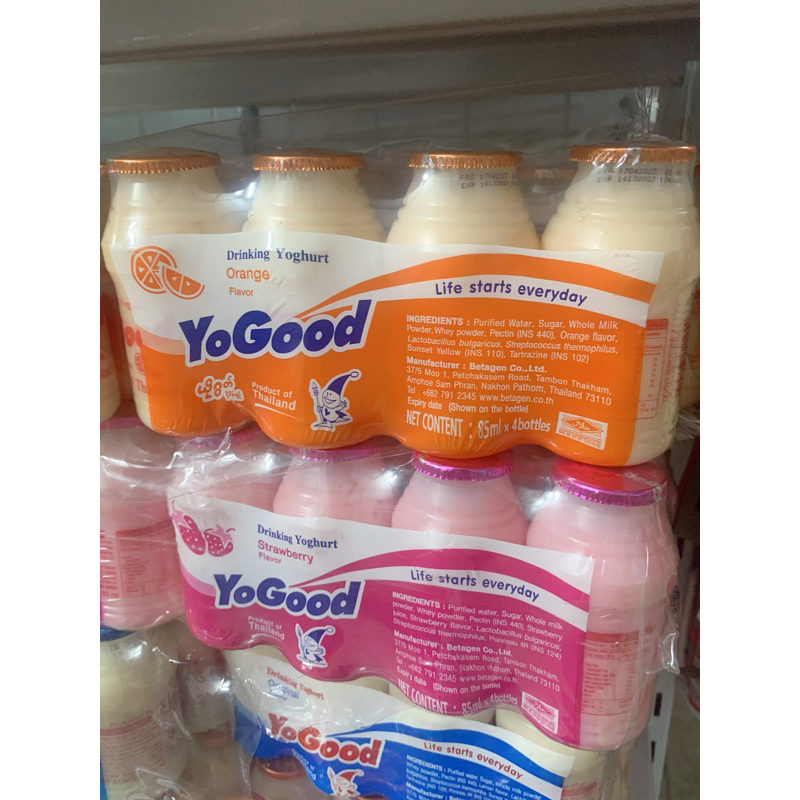 Sữa Chua Uống YoGood Hàng Nhập Thái Lan (1 Vỉ 4 Lọ 85ml)