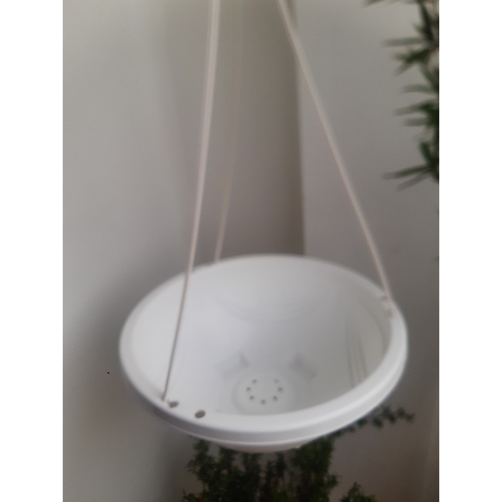 Chậu chảo nhựa treo dây xích trồng hoa, cây cảnh  KT 29x15cm