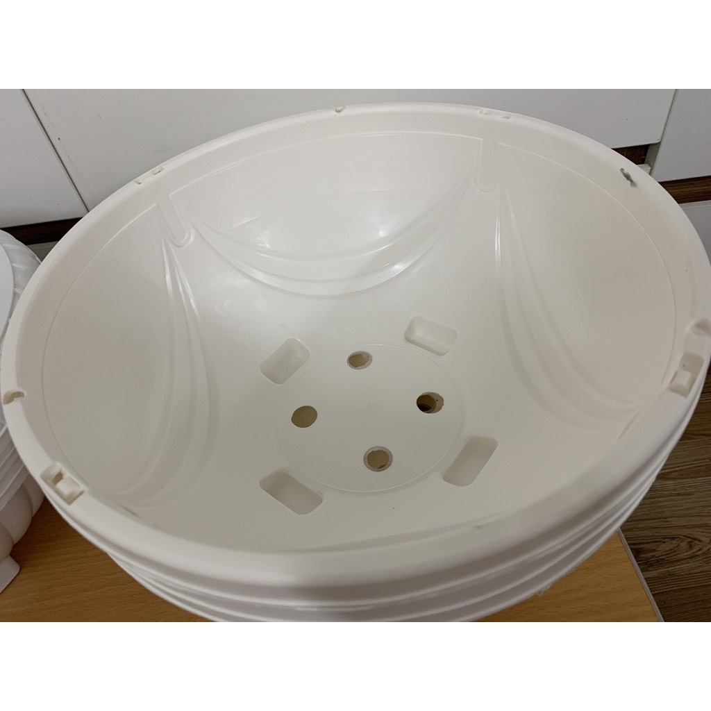 Chậu chảo nhựa treo dây xích trồng hoa, cây cảnh  KT 29x15cm