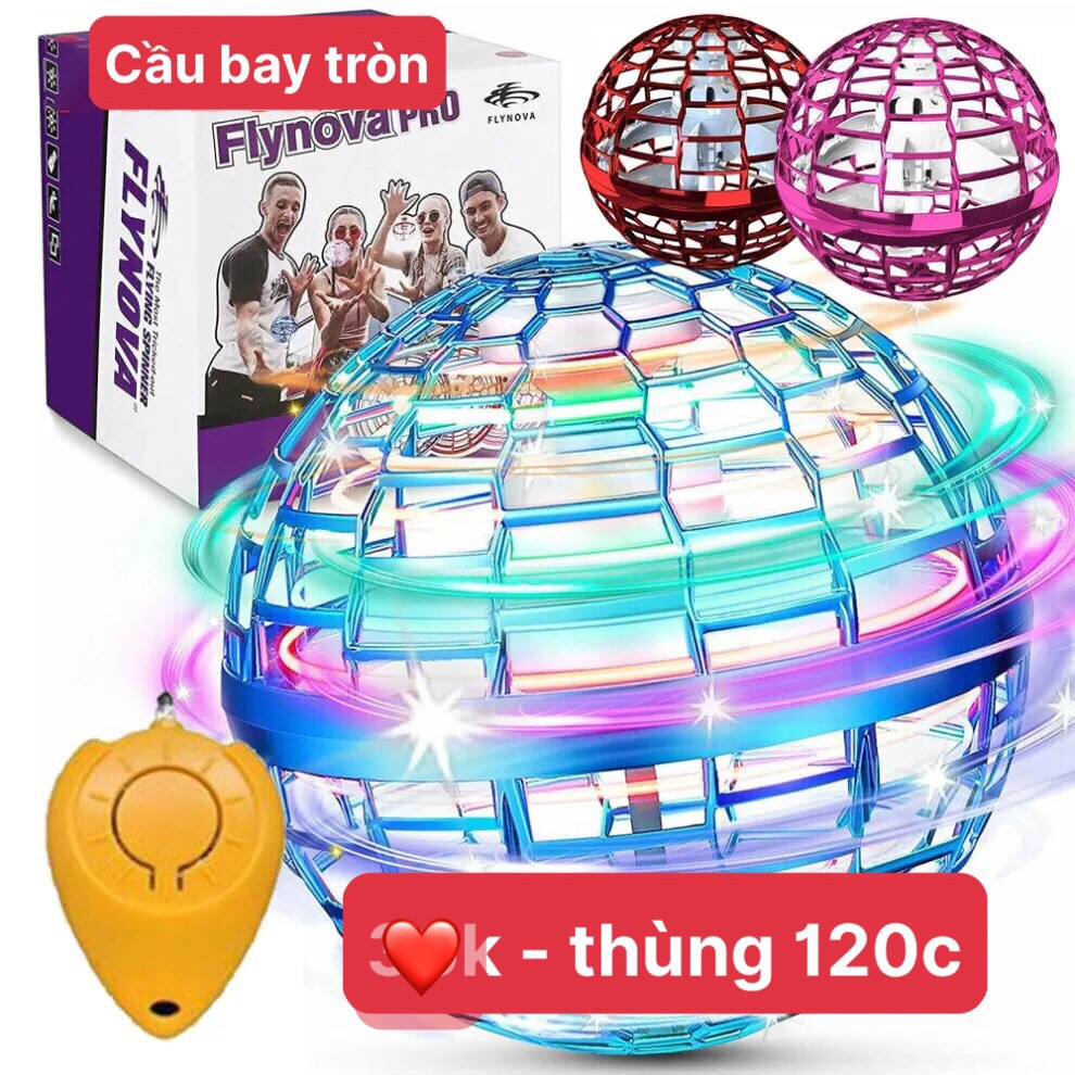 Quả Cầu Ma Thuật Phát Sáng Lơ Lửng Có Đèn Nhấp Nháy Nhiều Màu Sắc, Bóng Bay UFO Cho Bé