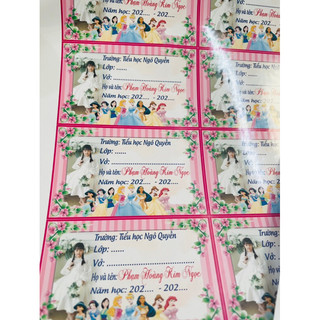 nhãn vở in tên - in ảnh bé