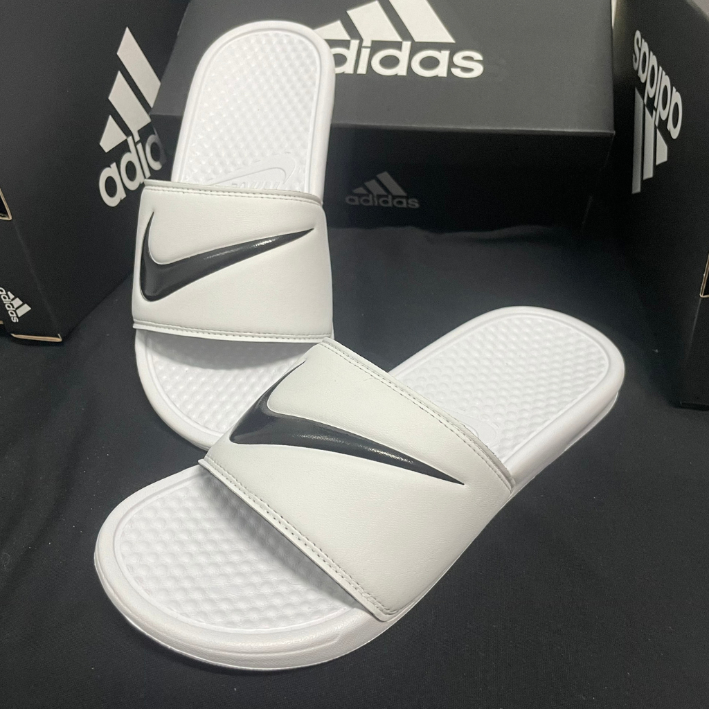 Dép Nike trắng quai ngang nam nữ/ Dép Nike benassi swoosh 2023