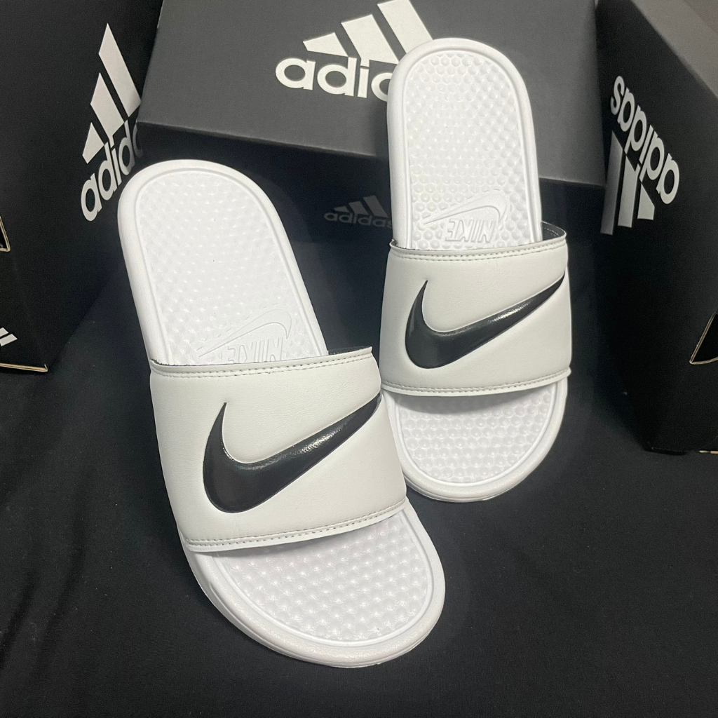 Dép Nike trắng quai ngang nam nữ/ Dép Nike benassi swoosh 2023