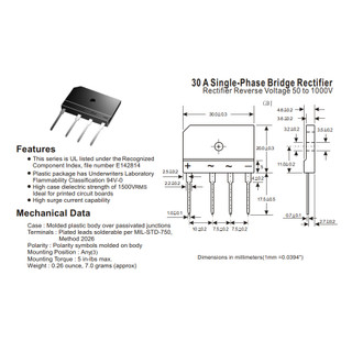GBJ3510 Diode cầu 35A 1000V SIP-4