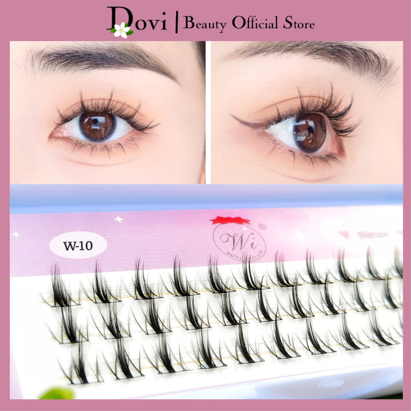 Mi Giả Tách Sợi, Mi nối, Mi Chùm Phong Cách Chữ A, Chữ V, Tự Nhiên Tự Nối Tại Nhà 3Dòng mã W10