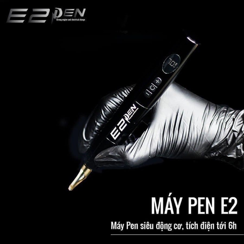 Máy pen E2 tích điện phun xăm, siêu động cơ