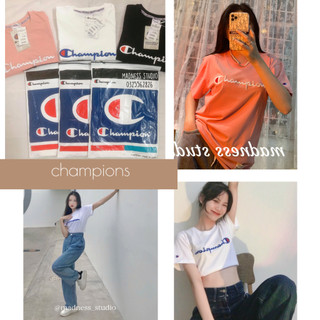 Áo Thun Champion logo thêu hàng chuẩn unisex - Madness Studio