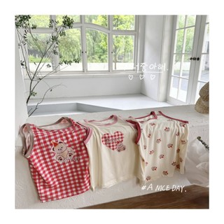 Set áo ba lỗ cotton co giãn mềm mại bé trai bé gái